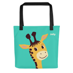 Jolly Joyful Giraffe Tote Bag