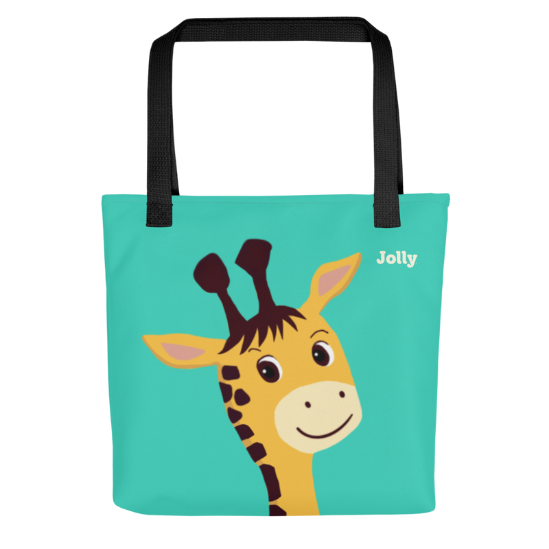 Jolly Joyful Giraffe Tote Bag