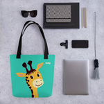 Jolly Joyful Giraffe Tote Bag