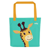 Jolly Joyful Giraffe Tote Bag