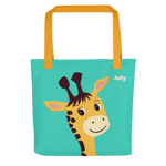 Jolly Joyful Giraffe Tote Bag