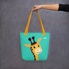 Jolly Joyful Giraffe Tote Bag