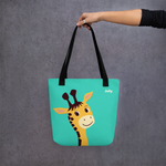 Jolly Joyful Giraffe Tote Bag