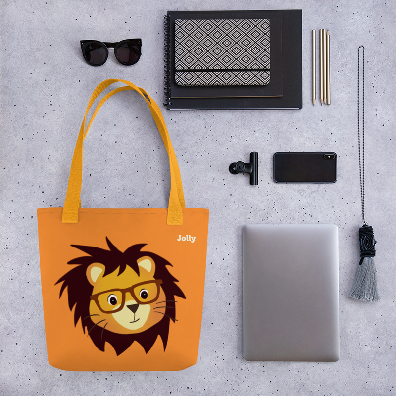 Jolly Roar in Style Lion Tote Bag