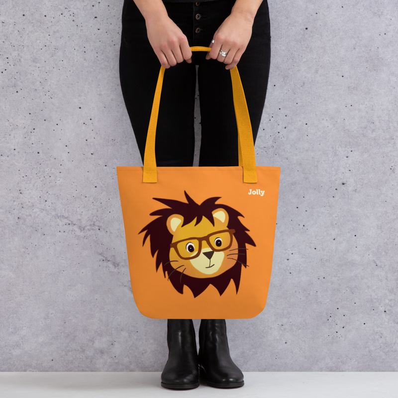 Jolly Roar in Style Lion Tote Bag