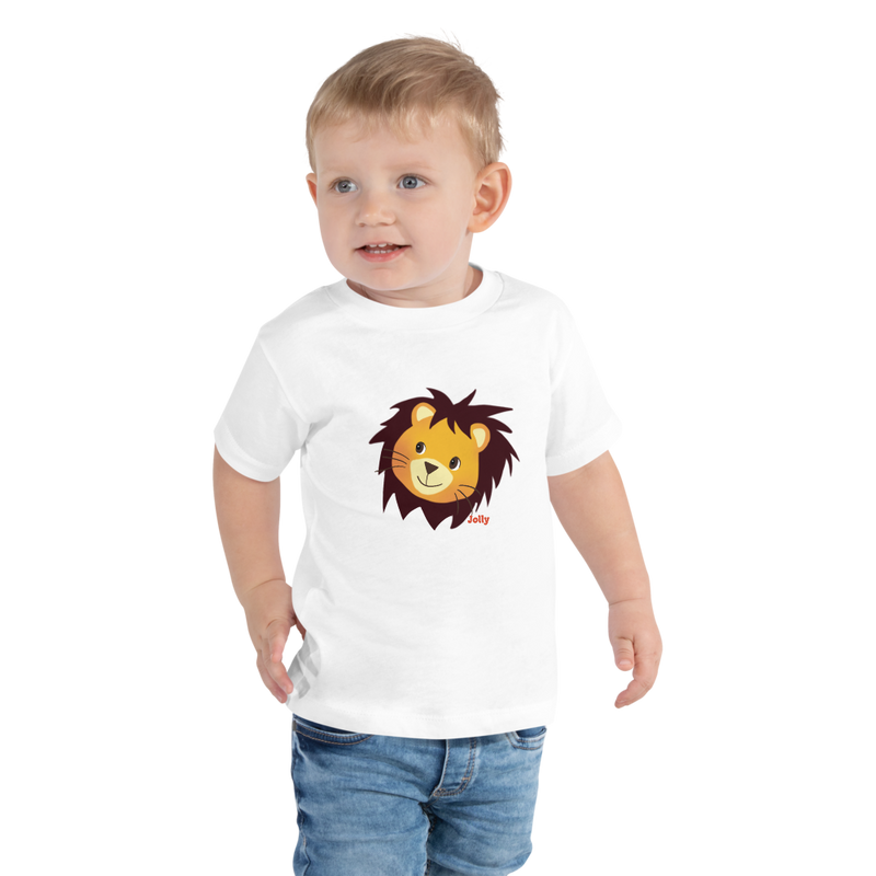 Jolly Smiling Lion Toddler Short Sleeve Tee